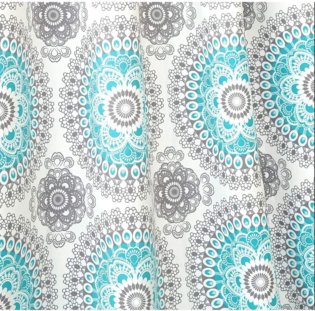 Medallion Pattern Room Darkening Rod Pocket Window Curtain Valance 52"  Width X 14  Length Color Modern Contemporary Polyester - Diamond Home USA