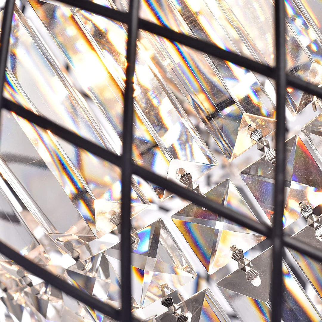 3 Light Globe Chandelier Brown Modern Contemporary Metal Dimmable - Diamond Home USA