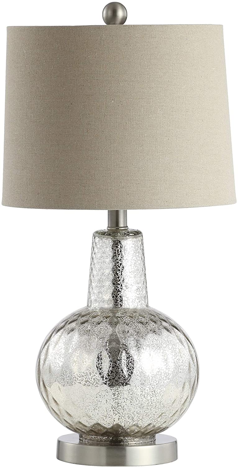 Lighting 24 inch Led Table Lamp Grey Modern Contemporary Transitional Nickel Bulbs Included Energy Efficient - Diamond Home USA