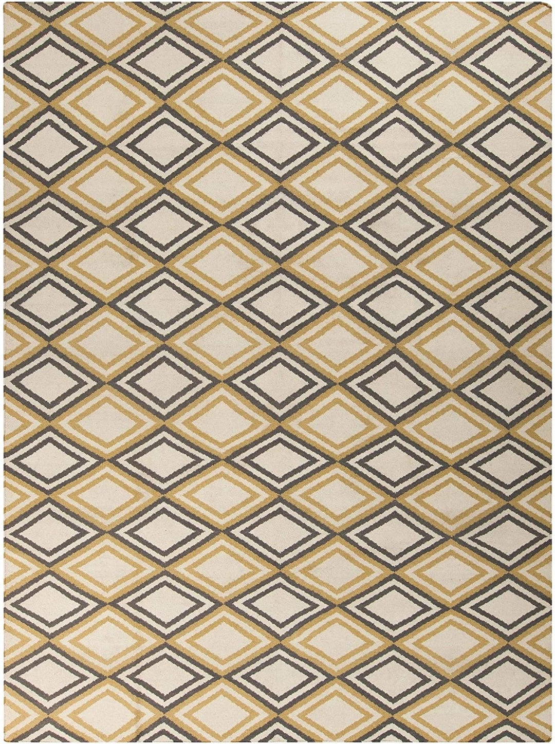 Hand Woven 'Caroni' Ivory Wool Area Rug 8' X 11' Brown