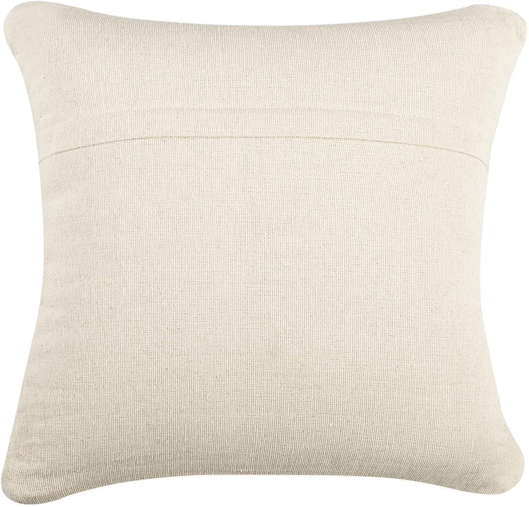 20 inch Woven Plaid Decorative Pillow Red Geometric Modern Contemporary Wool Single - Diamond Home USA