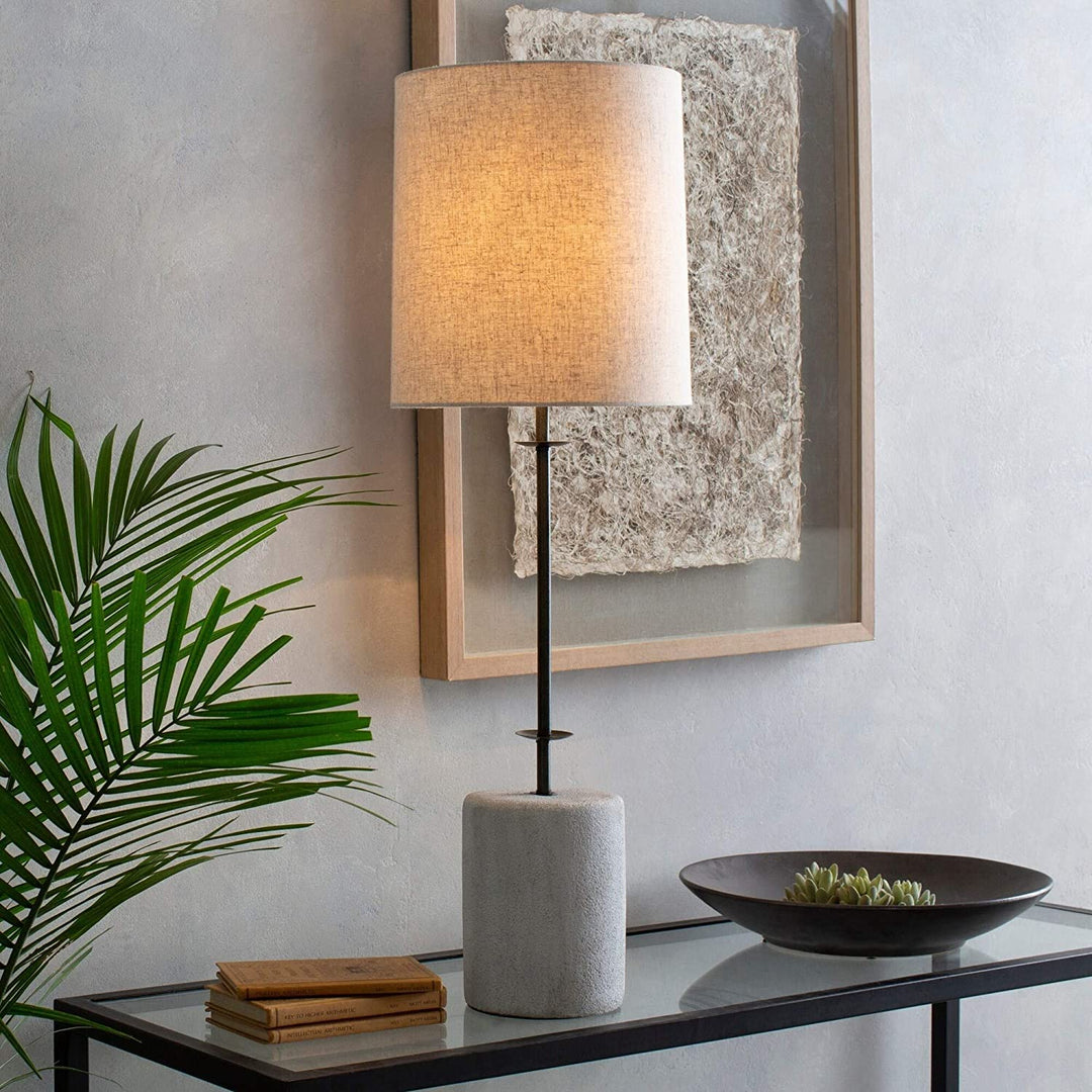 MISC 34 25 Ivory Transitional Table Lamp Beige