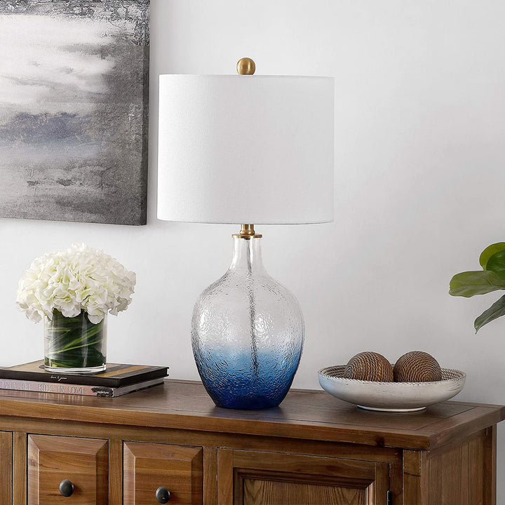 Lighting 23 75 inch Table Lamp 12" X 23 8" Blue Modern