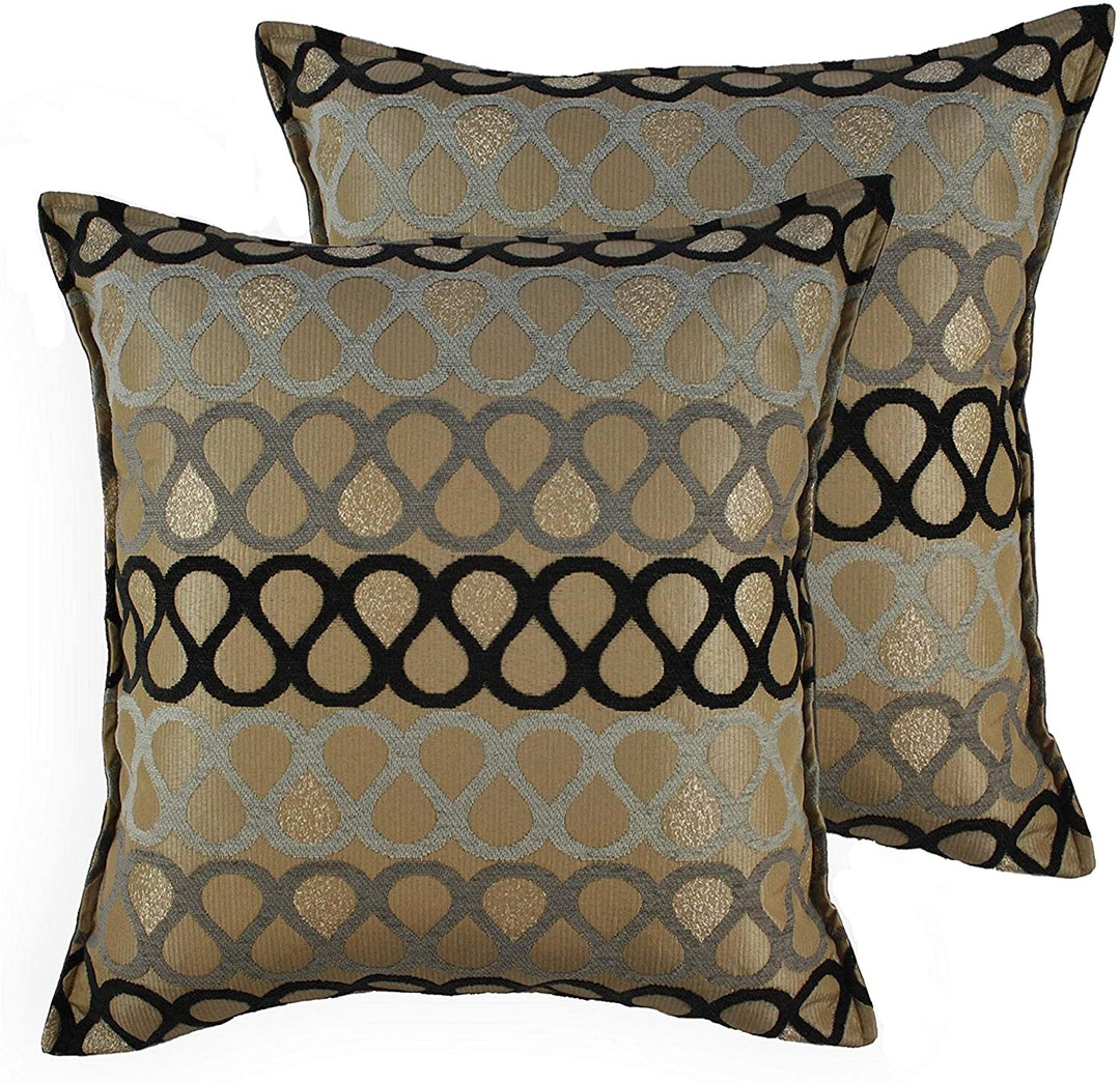 Knots 20 inch Throw Pillows (Set 2) olor Geometric Modern