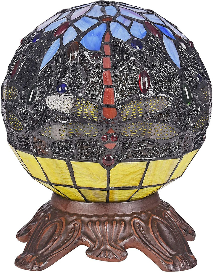 Tiffany Dragonfly Design 1 Light Dark Bronze Table Lamp Color Dimmable - Diamond Home USA