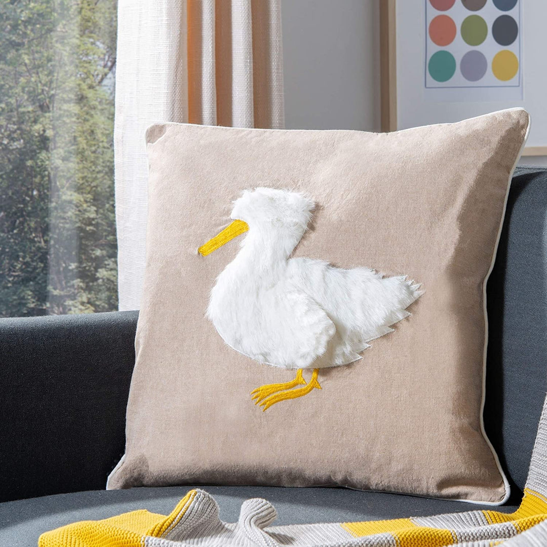 Decorative Pillow Assorted Beige White Abstract Animal