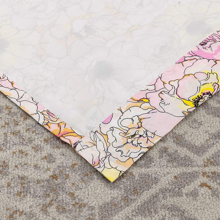 Bloom Window Valance 84" W X 16" L Pink Floral Kids Teen Modern Contemporary 100% Polyester Lined