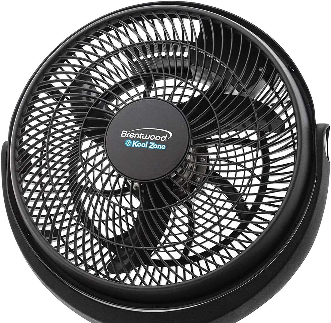 12" Stand Fan Black Adjustable Speed - Diamond Home USA