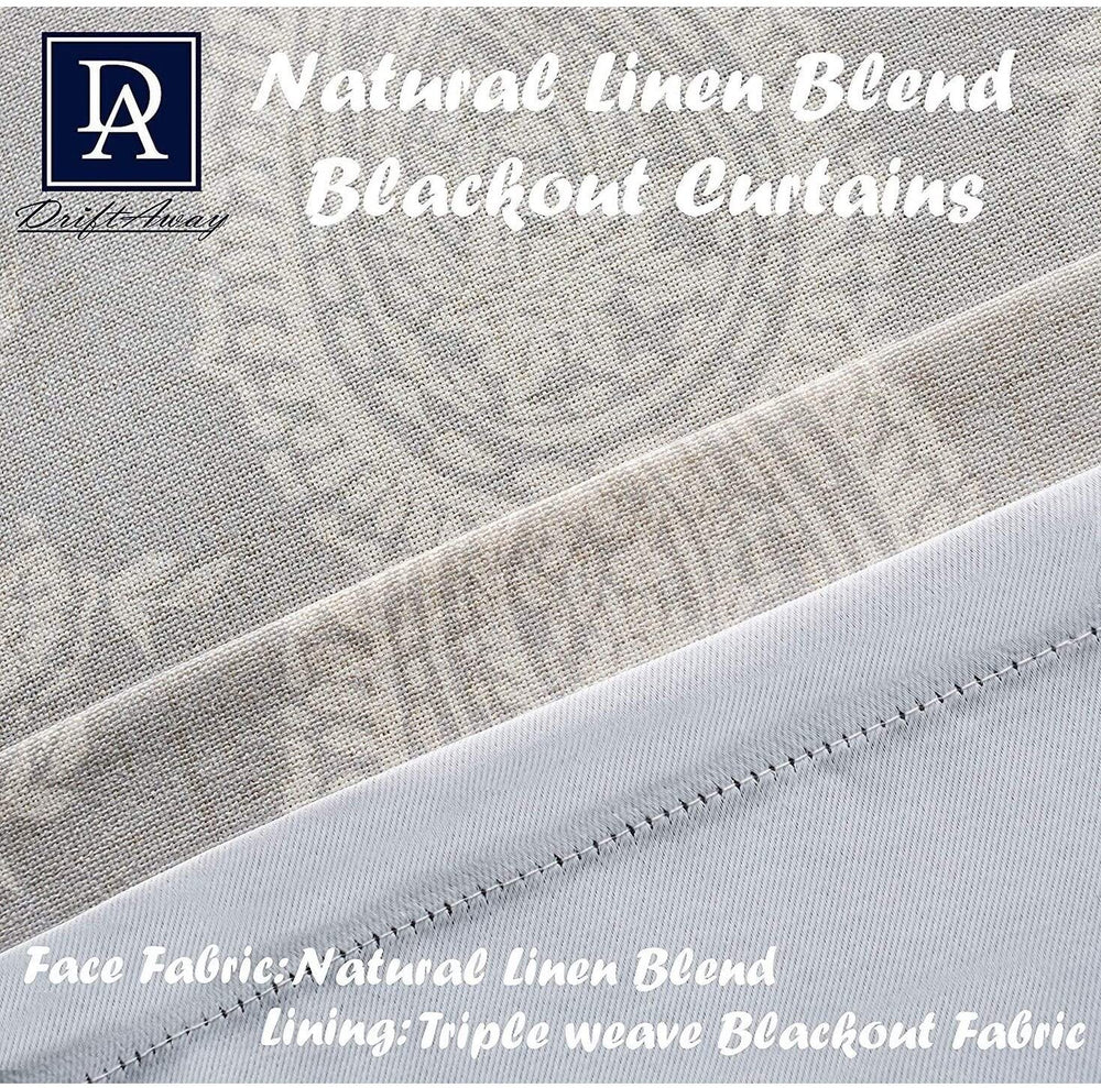 Curtain Linen Blend 2 Layers Curtains Paisley Block Panels 52" Width X 84" Length Grey Modern Contemporary Thermal