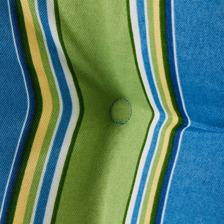 MISC Cayman Stripe 18 inch X 51 inch Outdoor Bench Cushion Blue Green Striped Casual Transitional Polyester Fade Resistant Water