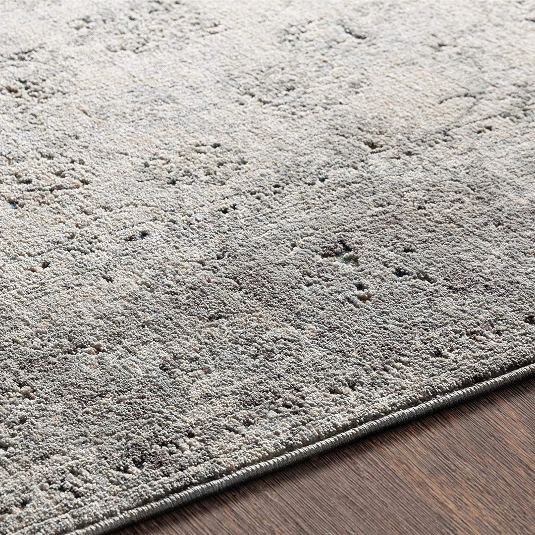 MISC Distressed Traditional Area Rug 3'3" X 8' Runner Grey Oriental Polyester Synthetic Latex Free Pet Friendly Stain Resistant