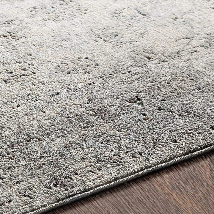 MISC Distressed Traditional Area Rug 3'3" X 8' Runner Grey Oriental Polyester Synthetic Latex Free Pet Friendly Stain Resistant