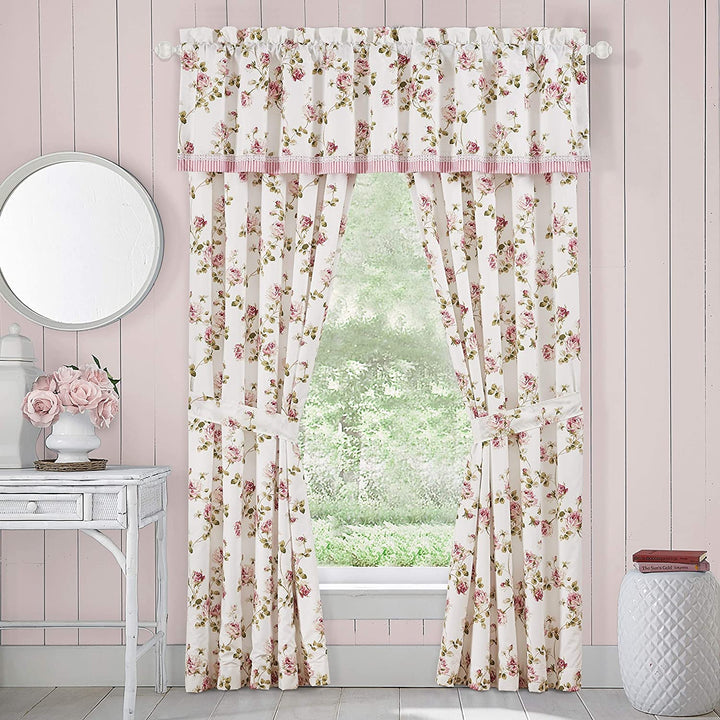 MISC Little Window Straight Valance Pink Floral Farmhouse 100% Polyester Energy Efficient