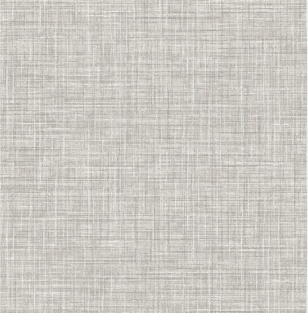 Grey Linen Wallpaper Off/White Modern