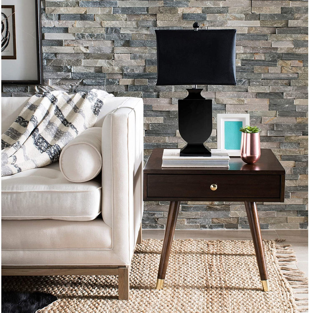 Lighting 24 inch Black Crystal Urn Table Lamp Modern Contemporary Transitional Bulbs Included - Diamond Home USA