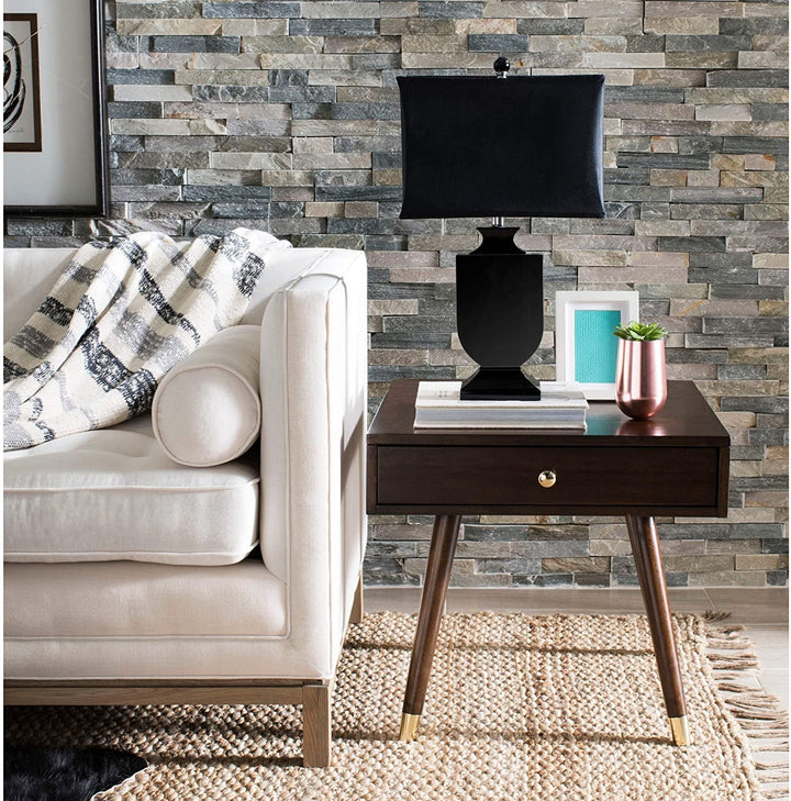 Lighting 24 inch Black Crystal Urn Table Lamp Modern Contemporary Transitional Bulbs Included - Diamond Home USA