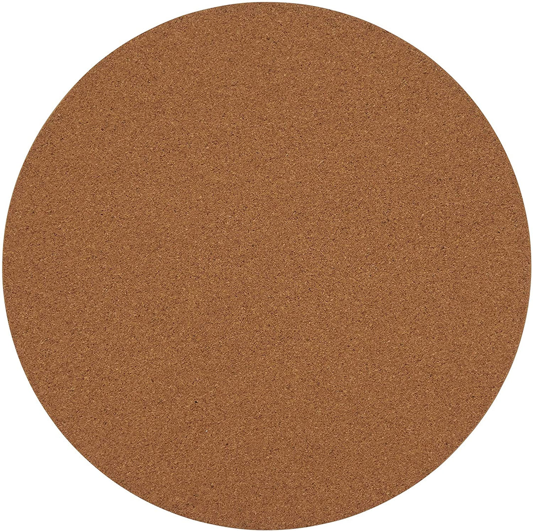 MISC Round Placemats Wooden (Set 4) Brown Synthetic Fiber