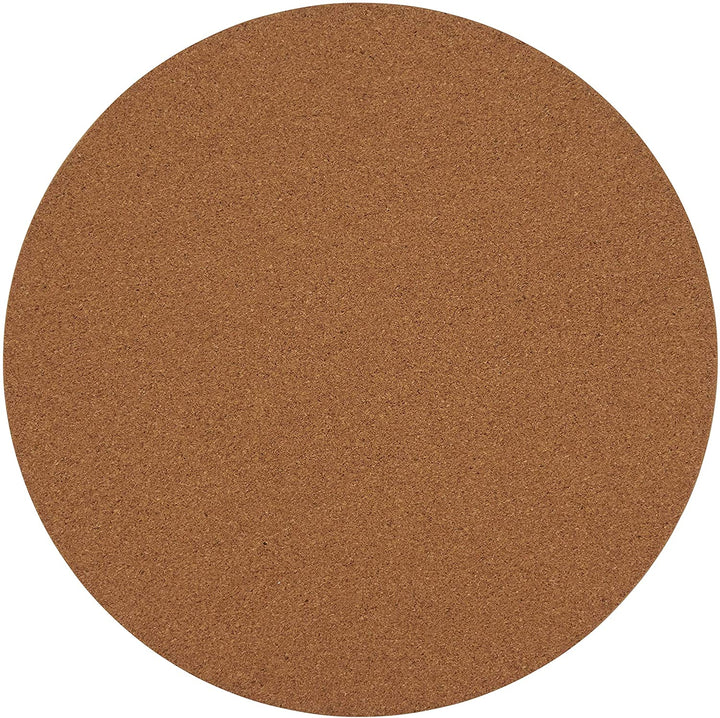 MISC Round Placemats Wooden (Set 4) Brown Synthetic Fiber