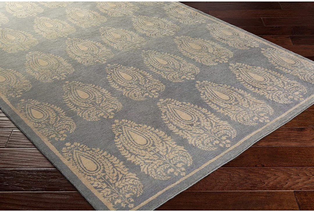 MISC Hand Knotted Airport Wool Area Rug 2' X 3' Brown Grey Oriental Latex Free Handmade