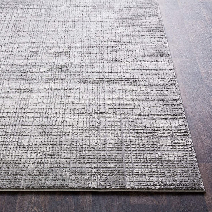 Abstract Grey Area Rug 2'7" X 7'6" Runner Modern Contemporary Rectangle Polyester Polypropylene Latex Free - Diamond Home USA