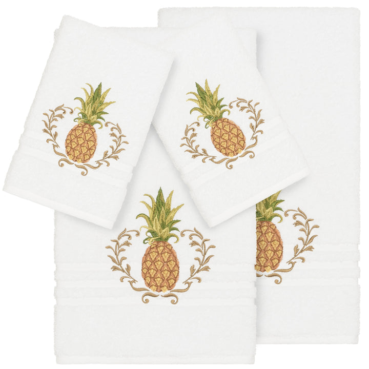 Authentic Hotel and Spa Turkish Cotton Pineapple Embroidered