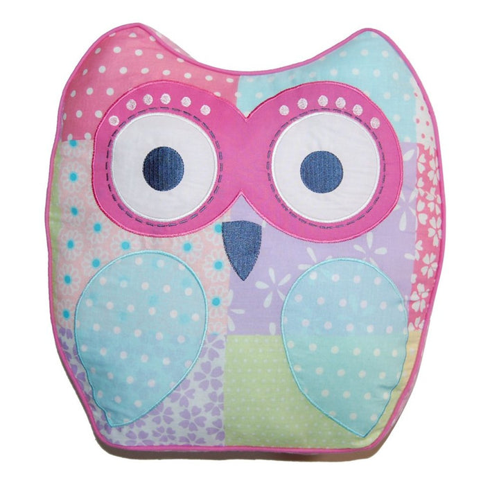 14 x 15 Kids Girls Teal Blue Pink Owl Pillow Decorative