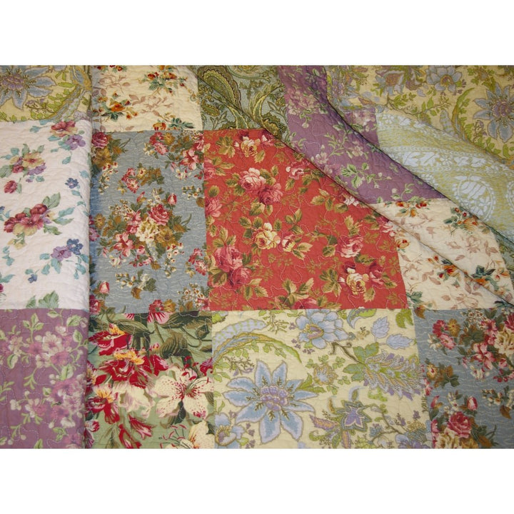 Floral Patchwork Bedspreads Bedding Set Cotton Oversized Queen