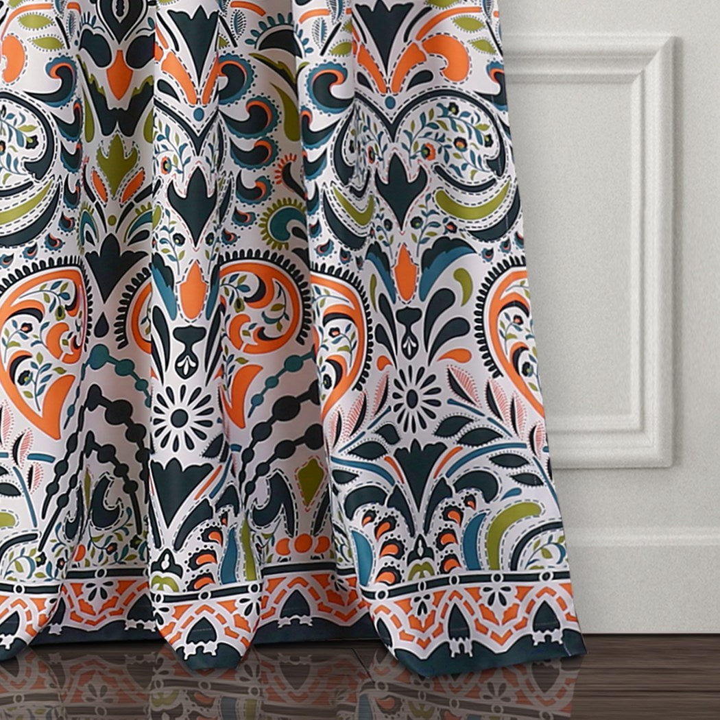 Paisley Window Curtain Set Damask Drapes Floral Bohemian Blackout Room ening Energy Efficie Window Drapery