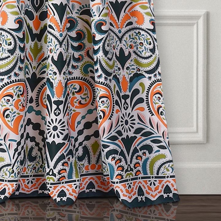 Paisley Window Curtain Set Damask Drapes Floral Bohemian Blackout Room ening Energy Efficie Window Drapery