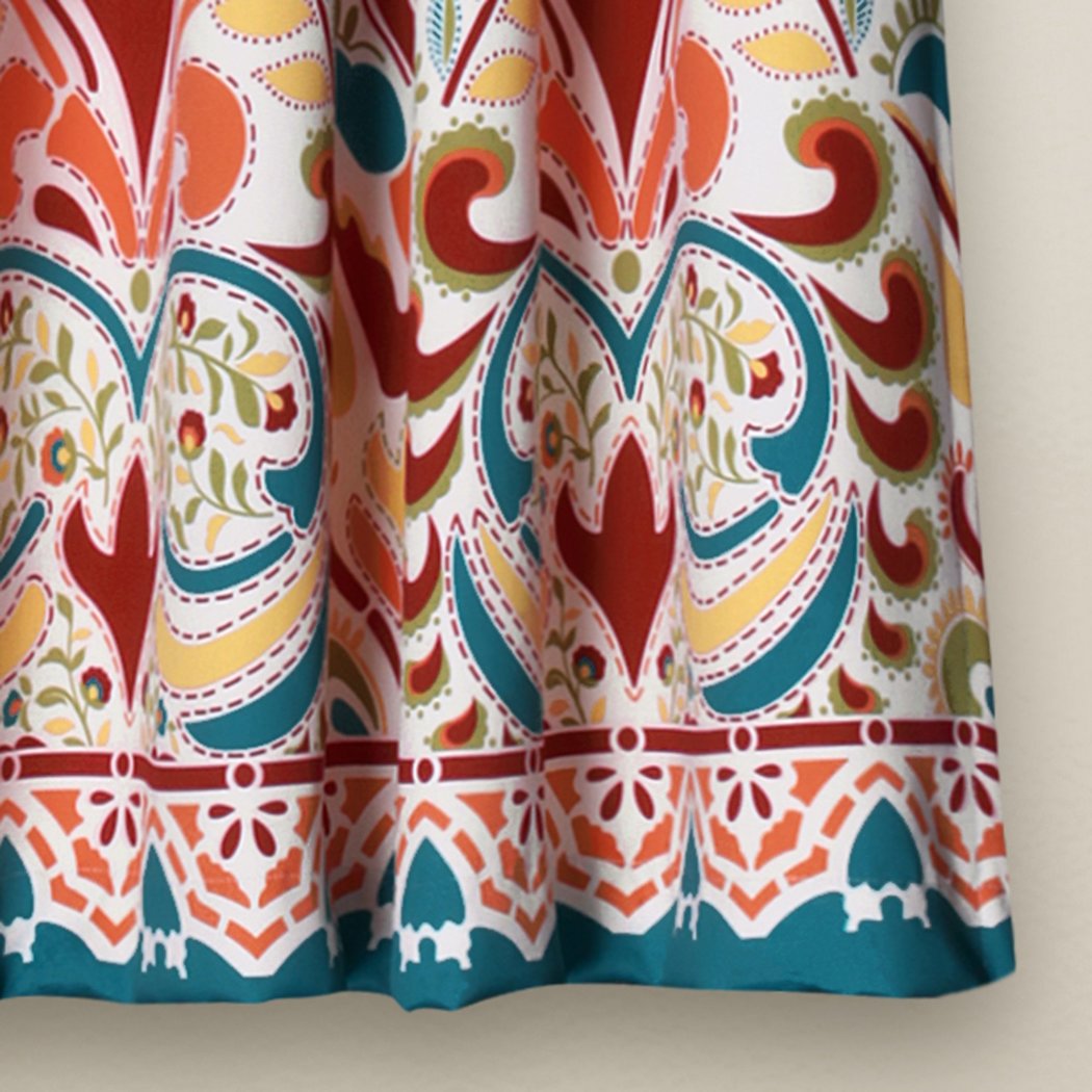 Paisley Window Curtain Set Damask Drapes Floral Bohemian Blackout Room ening Energy Efficie Window Drapery