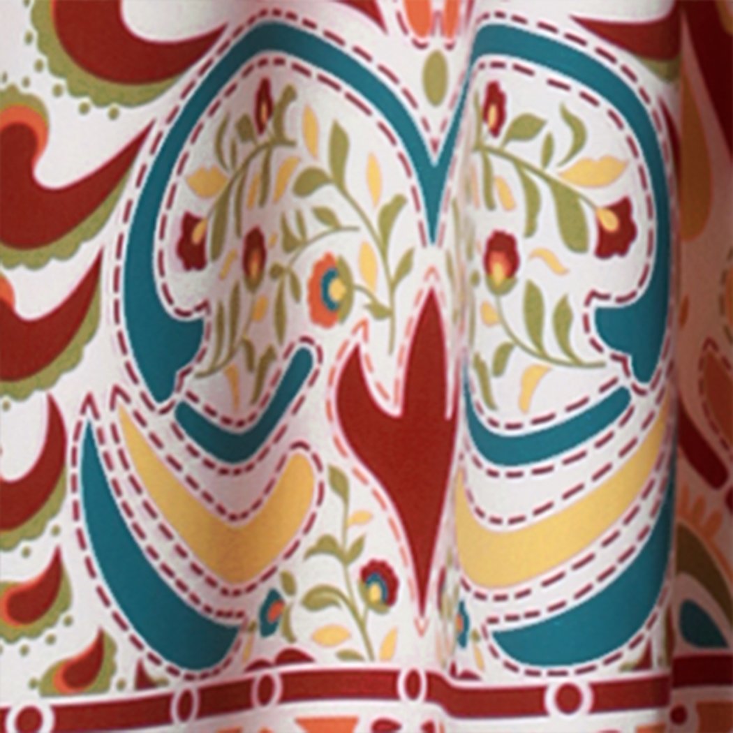 Paisley Window Curtain Set Damask Drapes Floral Bohemian Blackout Room ening Energy Efficie Window Drapery