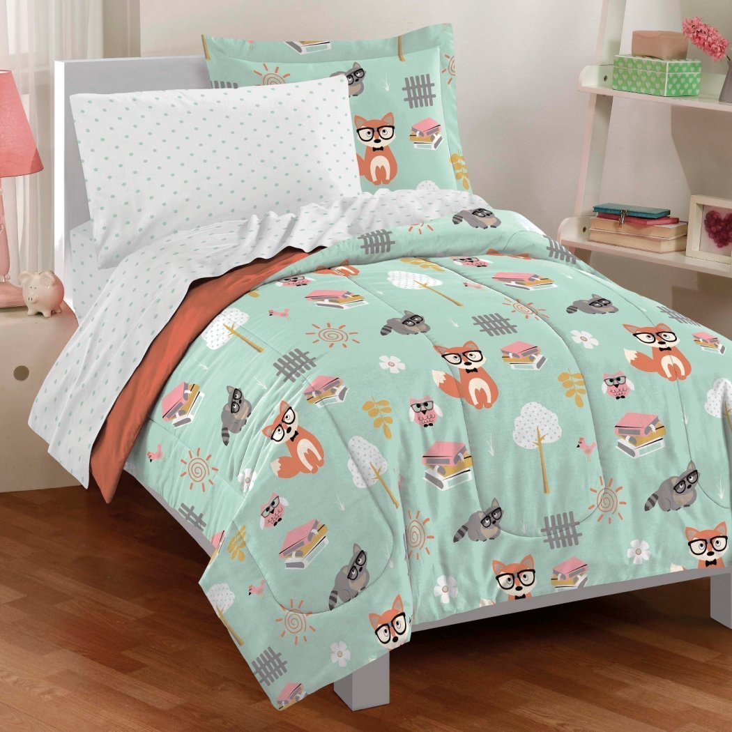 Kids Animal Friend Comforter Twin Set Cute Friendly