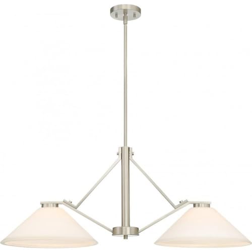 NUVO 60/6248 Two Light Island Pendant 2 Pwt Nckl B/S Slvr - Diamond Home USA