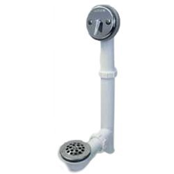 Watco 500 Series 16 in. Tubular Plastic Bath Waste with Foot Actuated Bathtub