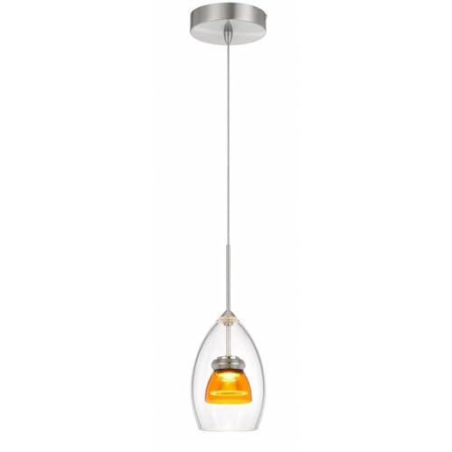 Cal Integrated dimmable LED Double Glass Mini Pendant Light. 6W 450 Lumen - Diamond Home USA