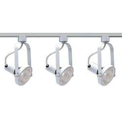 3-light White Track Light Kit Modern Contemporary Steel