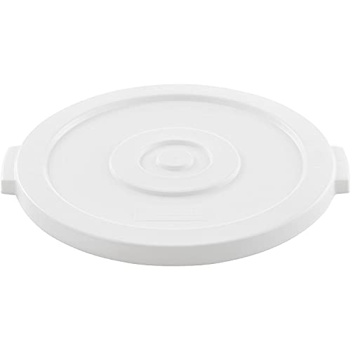 Global Industrial 20 Gallon Plastic Trash Can Lid White - Diamond Home USA