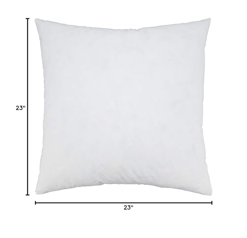 SARO LIFESTYLE Down Feather Pillow Insert White 23"x23" - Diamond Home USA
