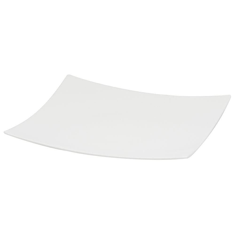 Extreme White 5pc Place Setting Solid Modern Contemporary Square Bone China 5 - Diamond Home USA