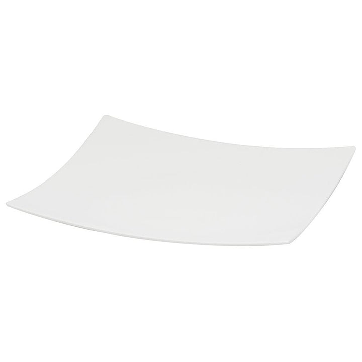 Extreme White 5pc Place Setting Solid Modern Contemporary Square Bone China 5 - Diamond Home USA