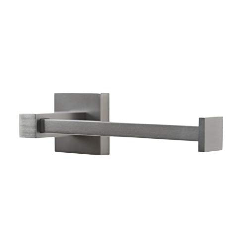 Toilet Paper Holder in Gunmetal Finish Grey Metal - Diamond Home USA
