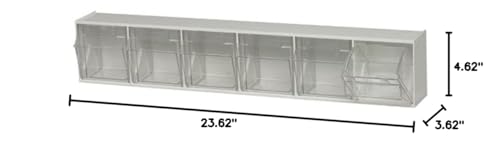 Quantum QTB306 Clear 3-5/8-Inch by 23-5/8-Inch by 4-1/2-Inch Tip Out Bin - Diamond Home USA