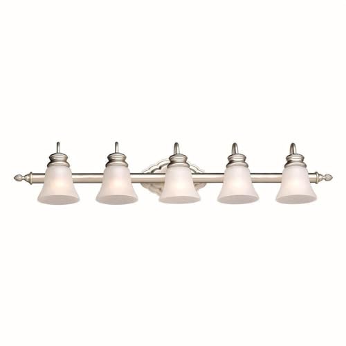 Forte Lighting 5018-05-55 5-Light Traditional Vanity Fixture Brushed Nickel - Diamond Home USA