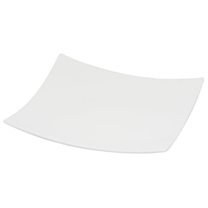 Extreme White 5pc Place Setting Solid Modern Contemporary Square Bone China 5 - Diamond Home USA