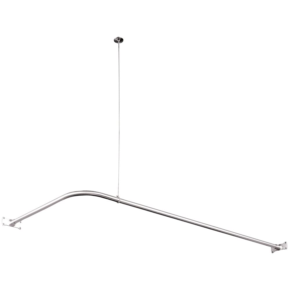 Kingston Brass CC3141 63-Inch Large Size by 26-1/2-Inch Corner Shower Rod