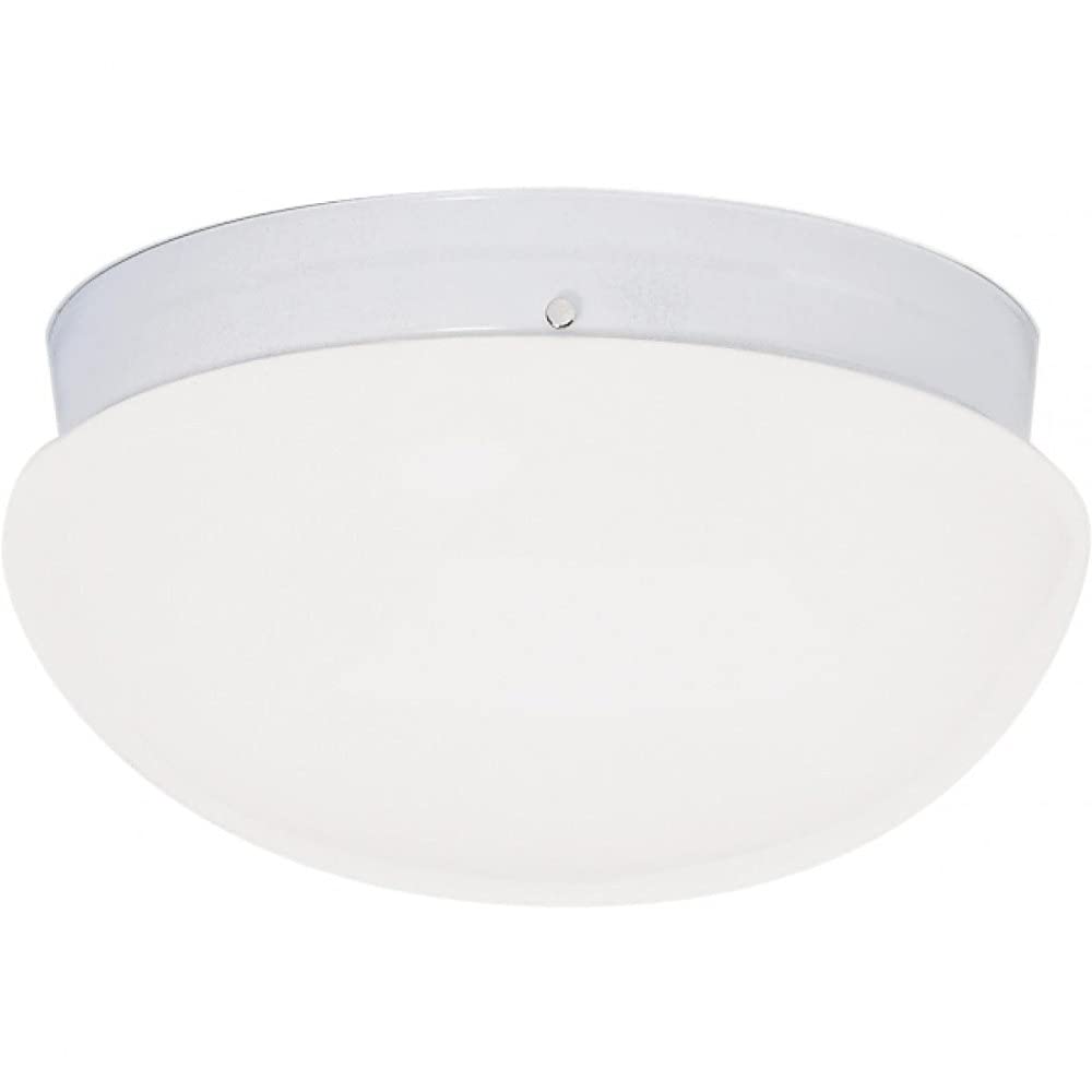 Nuvo SF77/987 Large White Mushroom with White Glass - Diamond Home USA