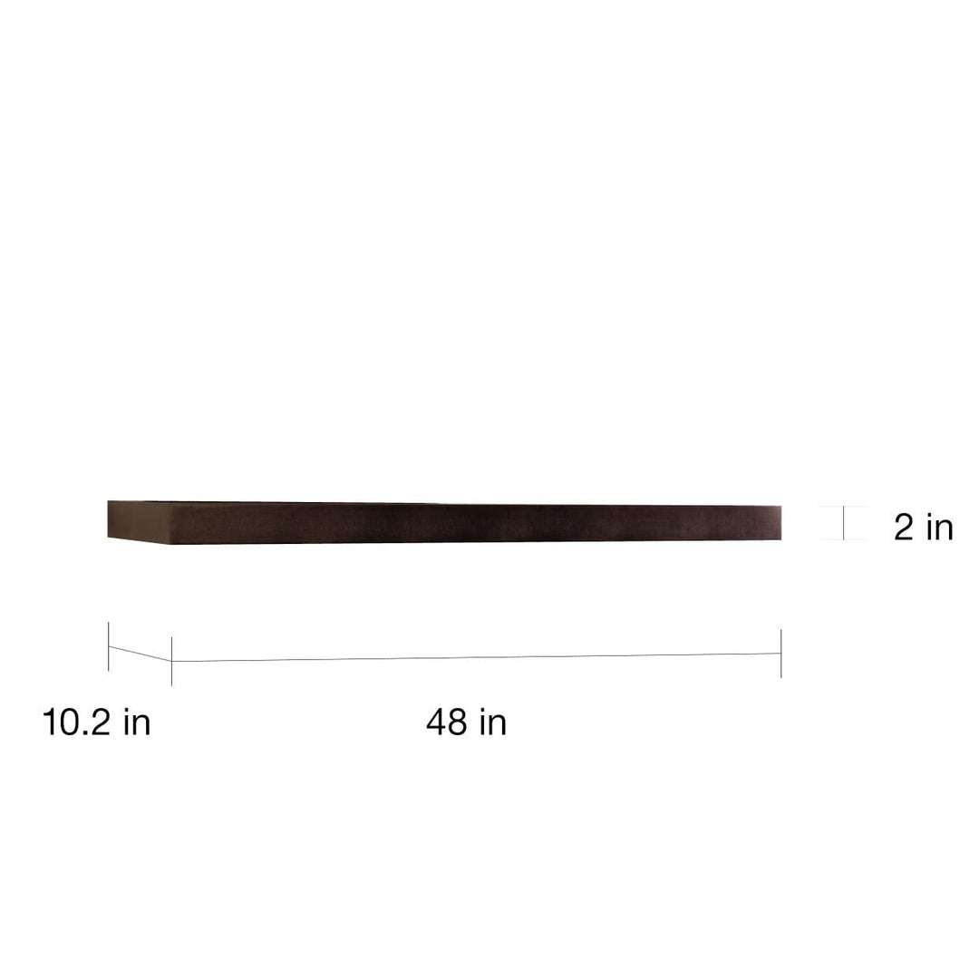 InPlace Durable Shelf with Invisible Brackets - Easy to Install & Remove - Diamond Home USA