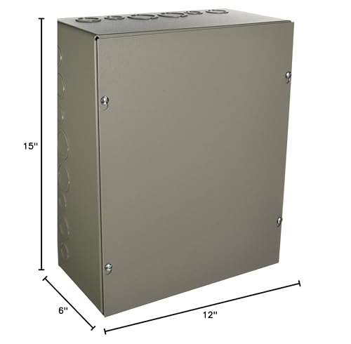 Wiegmann SC121506 SC-Series NEMA 1 Screw Cover Wallmount Pull Box with Knockouts - Diamond Home USA