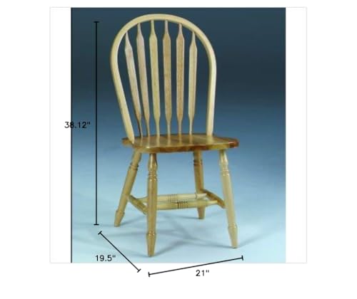 International Concepts 38-Inch High Arrow Back Chair Natural - Diamond Home USA