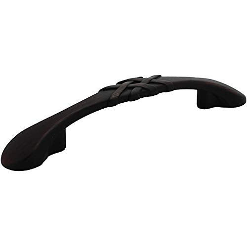 3-inch Cc Oil Brushed Bronze Braided Cabinet Pulls (Case of 25) Black Finish
